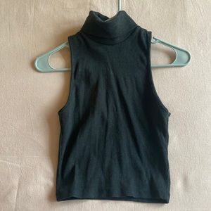 Zara Ribbed Turtleneck Tank Top